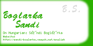 boglarka sandi business card